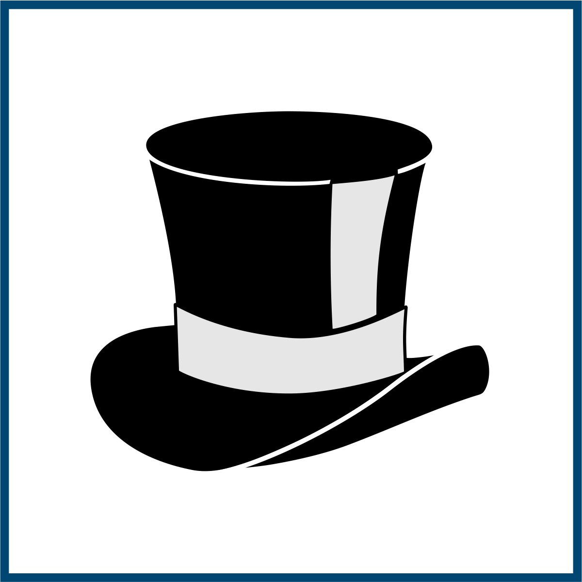 Piktogramm eines Zylinders (Hut)