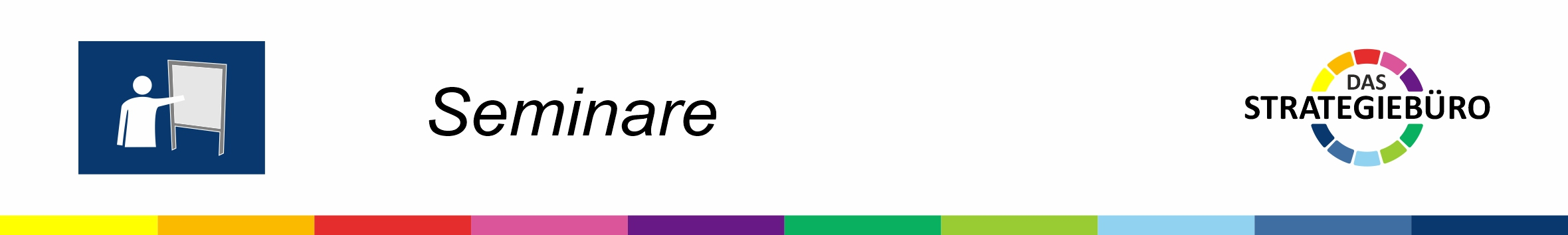 Logo Das Strategiebüro mit Text "Seminare"