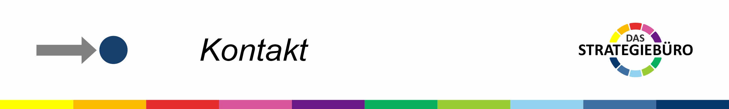 Logo Das Strategiebüro mit dem Text "Kontakt"