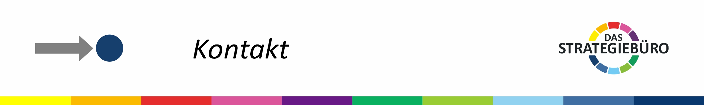 Logo Das Strategiebüro mit dem Text "Kontakt"